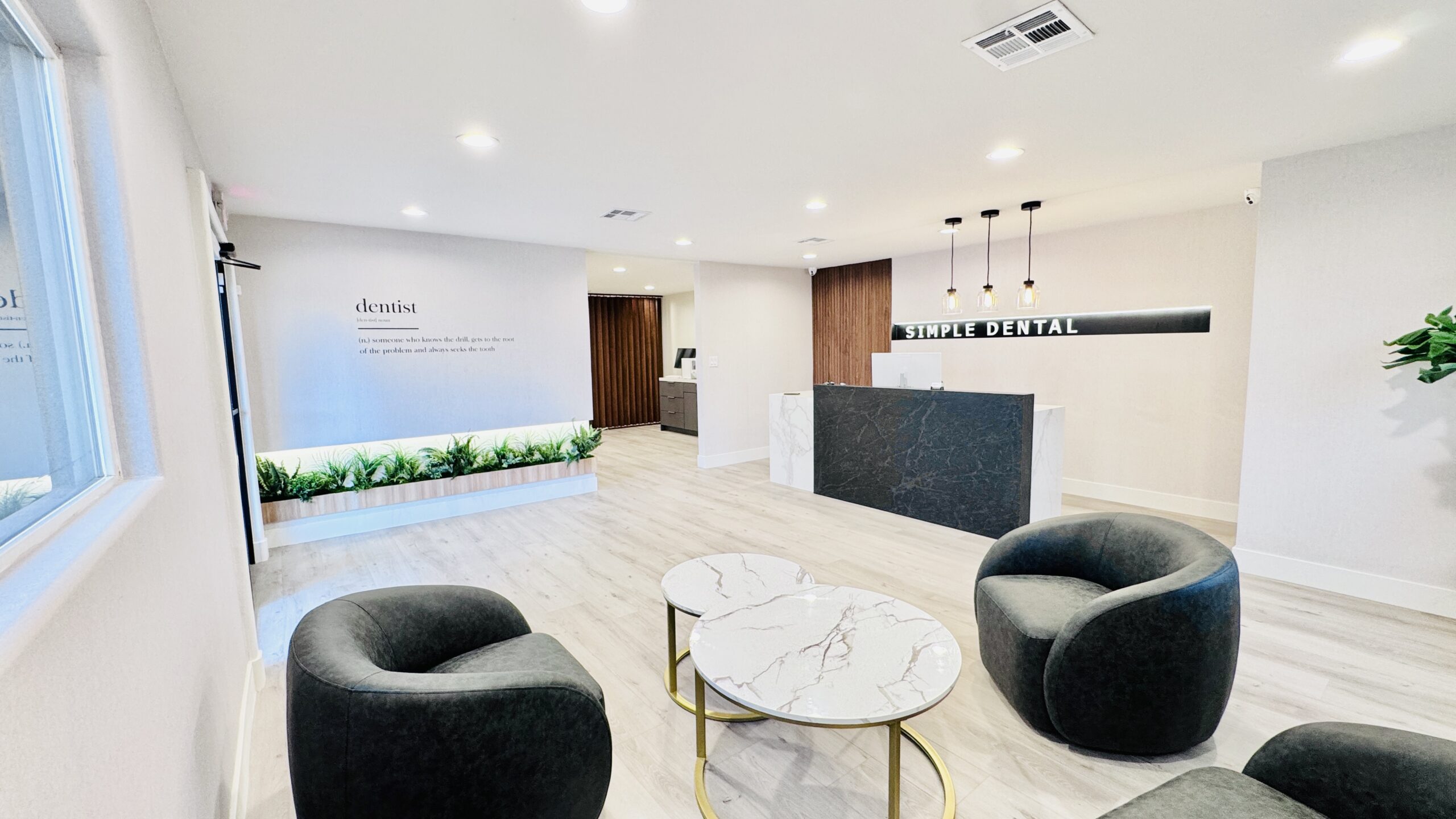 Simple Dental lobby seating area